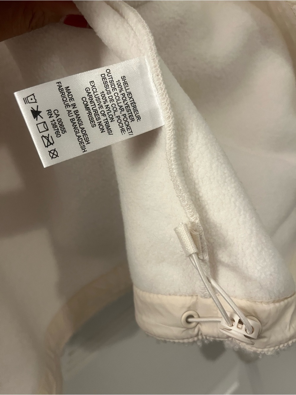 Cream Sherpa Zip-Front Teddy Jacket with Patch Pockets - Picture 10 of 10